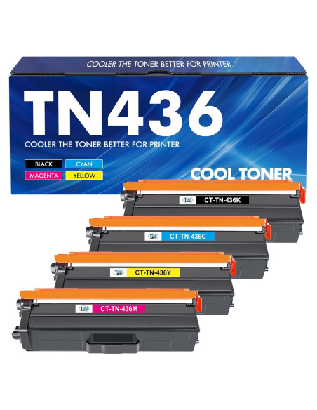 Cartucho de Tóner Compatible Cool Toner TN436 4 Colores Cartucho de Tóner Compatible Cool Toner TN436 4 Colores