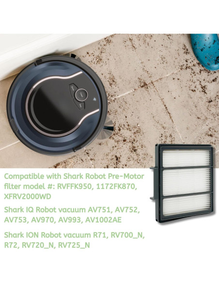 Filtros HEPA Nispira HBRVFFK950 para Aspiradoras Robot Shark - 10 Pzs Filtros HEPA Nispira HBRVFFK950 para Aspiradoras Robot Shark - 10 Pzs