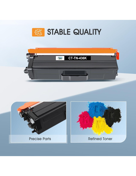 Cartucho de Tóner Compatible Cool Toner TN436 4 Colores Cartucho de Tóner Compatible Cool Toner TN436 4 Colores