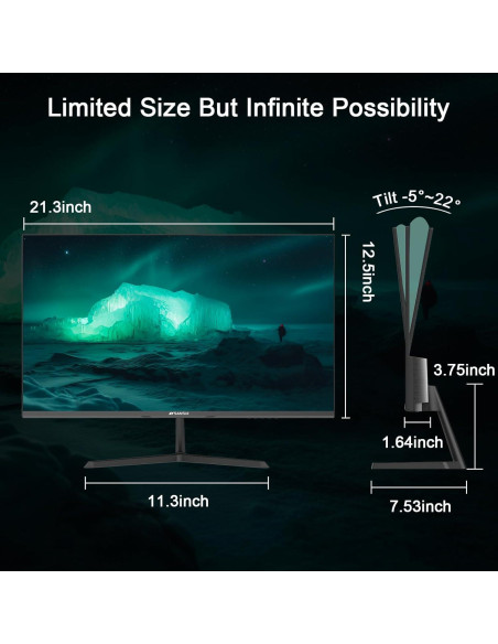 Monitor SANSUI 24" IPS FHD 100Hz Montaje VESA HDMI Monitor SANSUI 24" IPS FHD 100Hz Montaje VESA HDMI