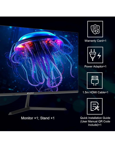 Monitor SANSUI 24" IPS FHD 100Hz Montaje VESA HDMI