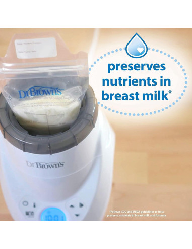Calentador de Leche Materna Dr. Brown MilkSPA + 4 Botellas 120ml