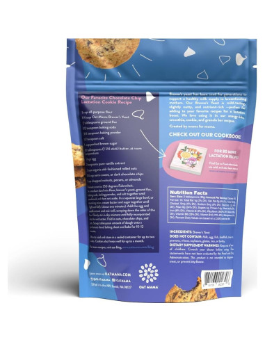 Levadura de Cerveza Oat Mama 396.9 g Sin Gluten para Lactancia