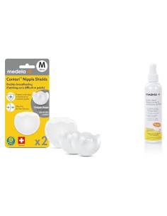 Medela Paquete Lactancia: 2 Escudos de Pezón 20mm + Spray 236ml