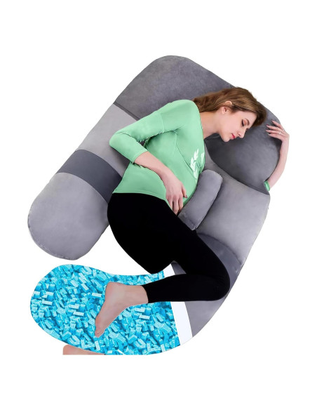 Almohada Corporal de Embarazo AS AWESLING 152 cm Espuma Viscoelástica Almohada Corporal de Embarazo AS AWESLING 152 cm Espuma Viscoelástica