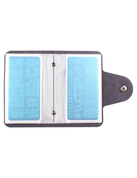 Estuche para Placas de Estampado de Uñas HaiQiang 20 Ranuras Estuche para Placas de Estampado de Uñas HaiQiang 20 Ranuras
