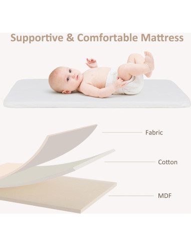 Cuna Lateral INFANS Ajustable para Bebés Blanco 3 en 1
