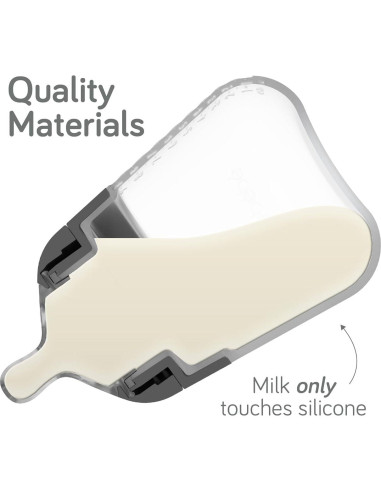 Botellas de Silicona Flexy Nanobebe Anti-Cólico 266 ml - Paquete de 3