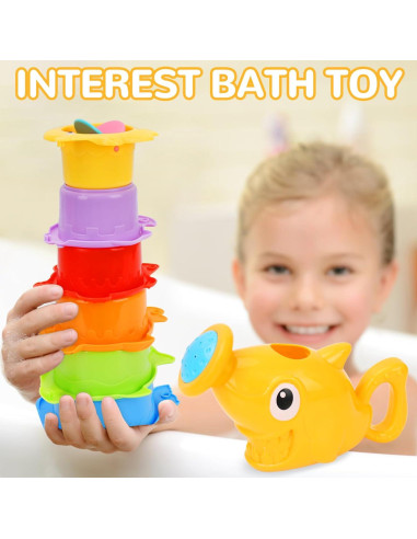 Juguetes de baño HCFJEH 13 PCS para bebés 1-3 años