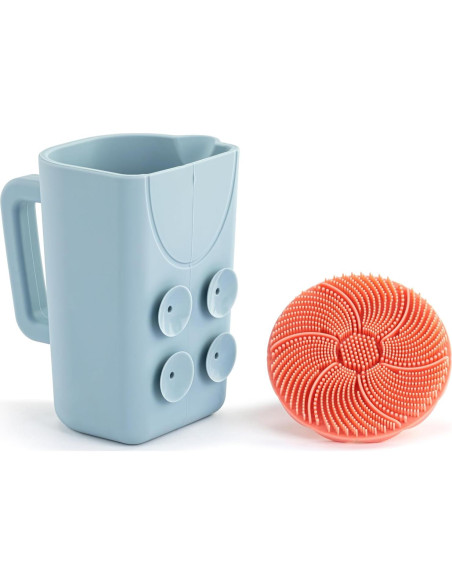 Juego de Taza de Enjuague y Cepillo Silicona DEMDACO Rosa Juego de Taza de Enjuague y Cepillo Silicona DEMDACO Rosa