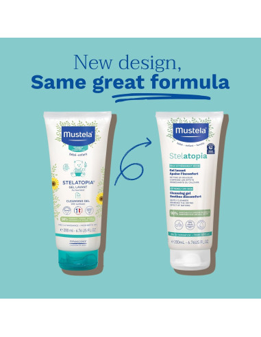 Gel de Limpieza Mustela Stelatopia 200 ml - Sin Fragancia