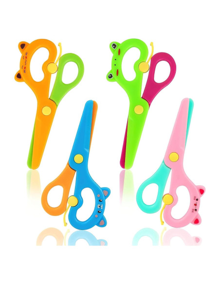 Tijeras de Seguridad LOVESTOWN para Niños 4 Piezas Multicolor Tijeras de Seguridad LOVESTOWN para Niños 4 Piezas Multicolor