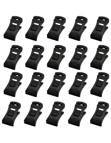 20 Clips para Calcetines Antideslizantes XGNG - Organizador Negro