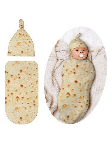 Manta de Envuelo para Bebé Jarverce Burrito Suave 29x53cm