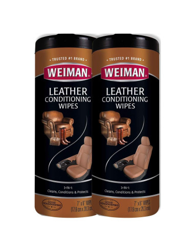 Toallitas de Cuero Weiman - Paquete de 2 - Limpieza y Protección UV