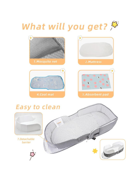 Cuna de Viaje Plegable Hishe para Bebés con Mosquitera Cuna de Viaje Plegable Hishe para Bebés con Mosquitera