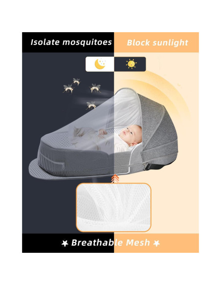 Cuna de Viaje Plegable Hishe para Bebés con Mosquitera Cuna de Viaje Plegable Hishe para Bebés con Mosquitera