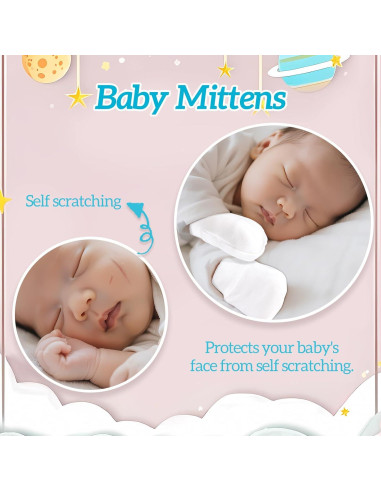 Mitones para Bebés Sin Rasguños 0-6 Meses - 6 Pares