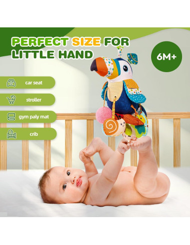 Jollybaby Juguete Musical Tucán Colgante para Bebé 21.78x9.91cm