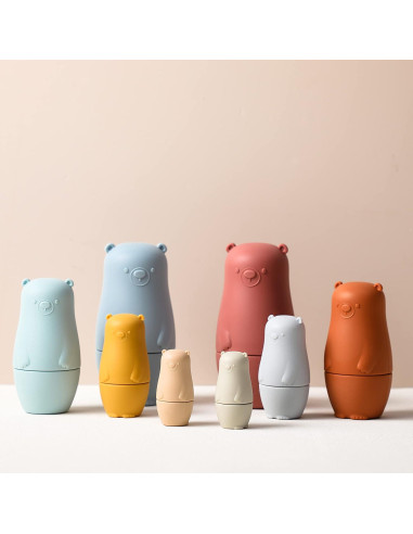 Muñecas Rusas Matryoshka de Silicona OESSUF - 8 Piezas Educativas