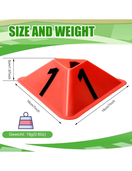 Conos de Entrenamiento Cindeer 24 Piezas Naranja 17.78cm Conos de Entrenamiento Cindeer 24 Piezas Naranja 17.78cm