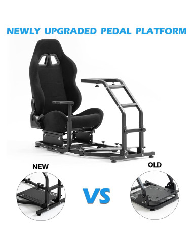Cockpit de Simulador de Carreras Anman con Asiento Ajustable