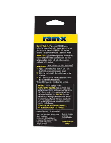 Limpiador de Cristales Rain-X Anti Niebla 119g