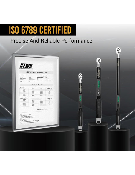 Llave de Torque Digital EWK 1/2" 17-340 Nm Alta Precisión Llave de Torque Digital EWK 1/2" 17-340 Nm Alta Precisión