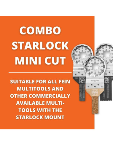 Juego de Hojas de Sierra Fein Starlock Mini Cut - 3 Piezas