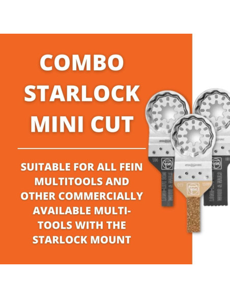 Juego de Hojas de Sierra Fein Starlock Mini Cut - 3 Piezas Juego de Hojas de Sierra Fein Starlock Mini Cut - 3 Piezas
