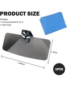 Extensor de Visera Solar YGDMD 32x13 cm Polarizado Negro 2