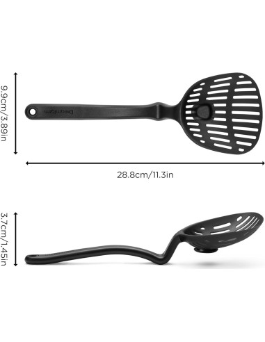 Cuchara coladora Lestrain Dreamfarm 28 cm Nylon Negro