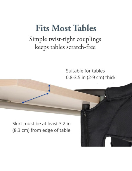 Silla Alta Portátil Inglesina Fast Table Negra - Hasta 16.8 kg Silla Alta Portátil Inglesina Fast Table Negra - Hasta 16.8 kg