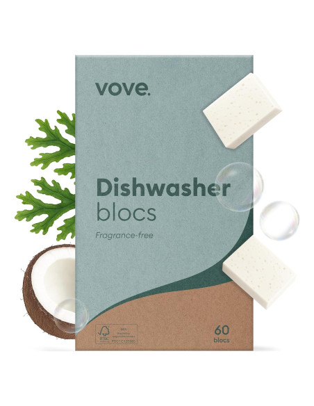Blocs de Detergente Ecológico Vove para Lavavajillas - 60 Tabletas Blocs de Detergente Ecológico Vove para Lavavajillas - 60 Tabletas