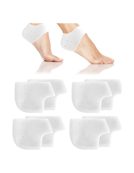 4 Pares Protectores de Talón de Gel Silicona TIESOME Alivio Dolor 4 Pares Protectores de Talón de Gel Silicona TIESOME Alivio Dolor