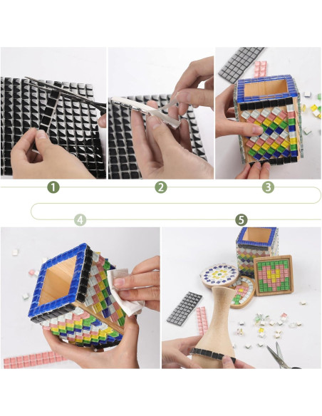 169 Partículas Mosaico Autoadhesivas NicesungDECO Negro 1x1 cm 169 Partículas Mosaico Autoadhesivas NicesungDECO Negro 1x1 cm