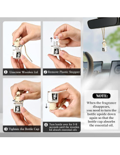 Ambientadores Colgantes Rewgey - Paquete de 4, Aceites Esenciales 2