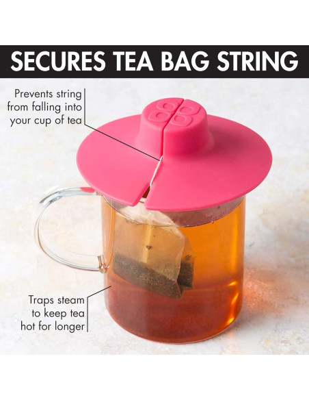 Amigo de Bolsa de Té Primula de Silicona Rosa, 10.5 cm Amigo de Bolsa de Té Primula de Silicona Rosa, 10.5 cm