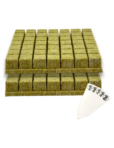 Cubos de Rockwool Grodan 1.5" La Ciudad Hidropónica - 98 Tapones