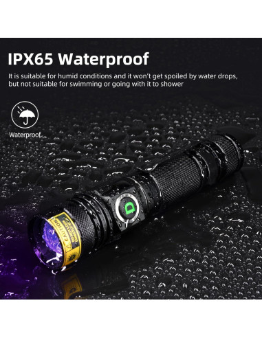 Linterna UV 395nm DARKDAWN Recargable USB - Paquete de 2