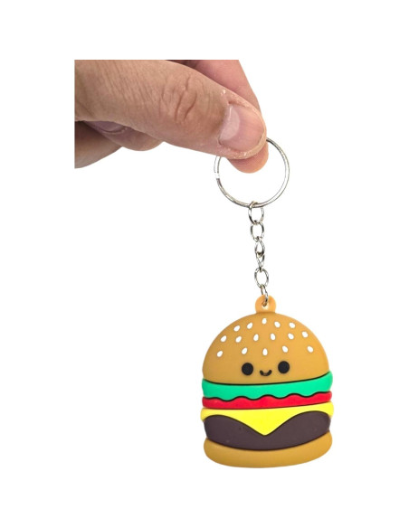 Llaveros Miniatura de Comida Rápida - Paquete de 6 Goma Llaveros Miniatura de Comida Rápida - Paquete de 6 Goma