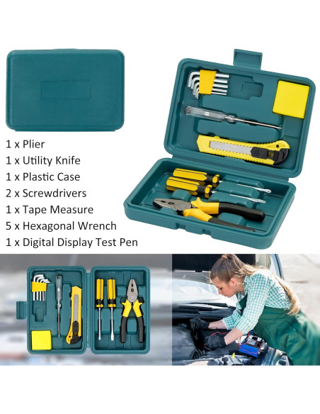 Kit de Emergencia en Carretera AUTODECO 72 Piezas con Primeros Auxilios Kit de Emergencia en Carretera AUTODECO 72 Piezas con Primeros Auxilios