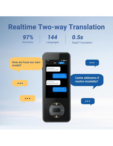 Traductor de Idiomas Offline ANFIER W10 PRO 144 Idiomas