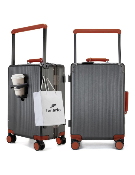 Maleta de Mano Feilario 20" Aluminio Duro con Cerradura TSA Maleta de Mano Feilario 20" Aluminio Duro con Cerradura TSA