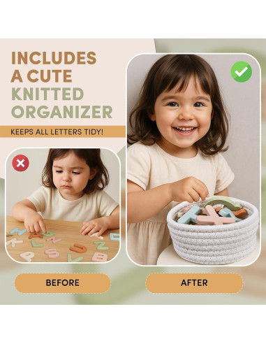 Letras Magnéticas de Silicona JoyCat 26 Piezas para Niños