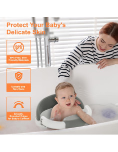 Asiento de Baño Antideslizante ONTHEWEI Azul 6-24 Meses 2