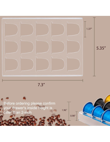Soporte Organizador de Cápsulas de Café Sumerflos 2 Pack - 30 Cápsulas