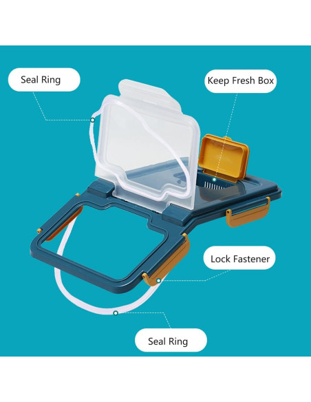 Contenedor de Almacenamiento Hermético PENCK 50L - 2 Piezas Azul Contenedor de Almacenamiento Hermético PENCK 50L - 2 Piezas Azul