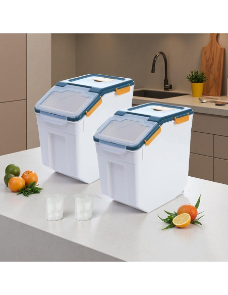 Contenedor de Almacenamiento Hermético PENCK 50L - 2 Piezas Azul Contenedor de Almacenamiento Hermético PENCK 50L - 2 Piezas Azul