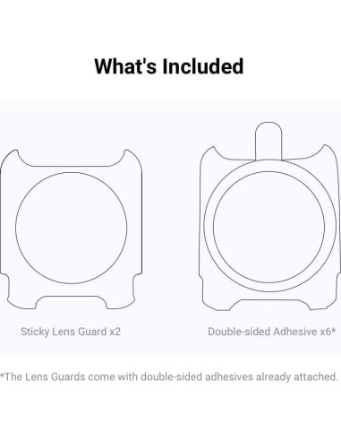 Protectores de Lentes Adhesivos Leshareselect para Insta360 ONE RS/R